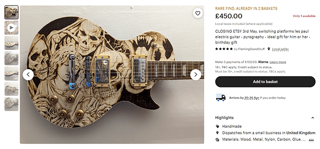 24 Custom Musical Instruments - Custom Les Paul Style Guitar