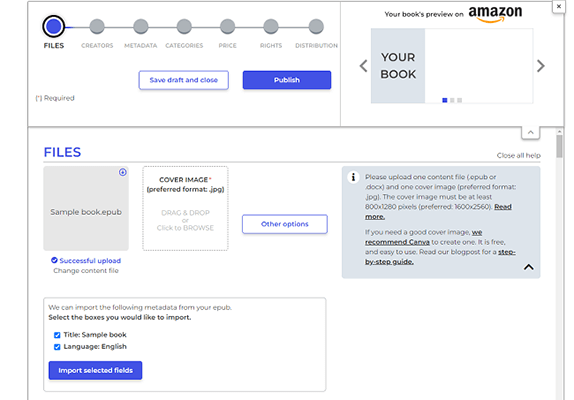 PublishDrive: upload your files